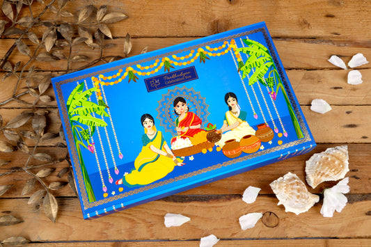 Crafted Bliss Luxury Gift Pack with Handmade Incense Sticks, Dry Fruit Box, Hawan Kunds, Diyas