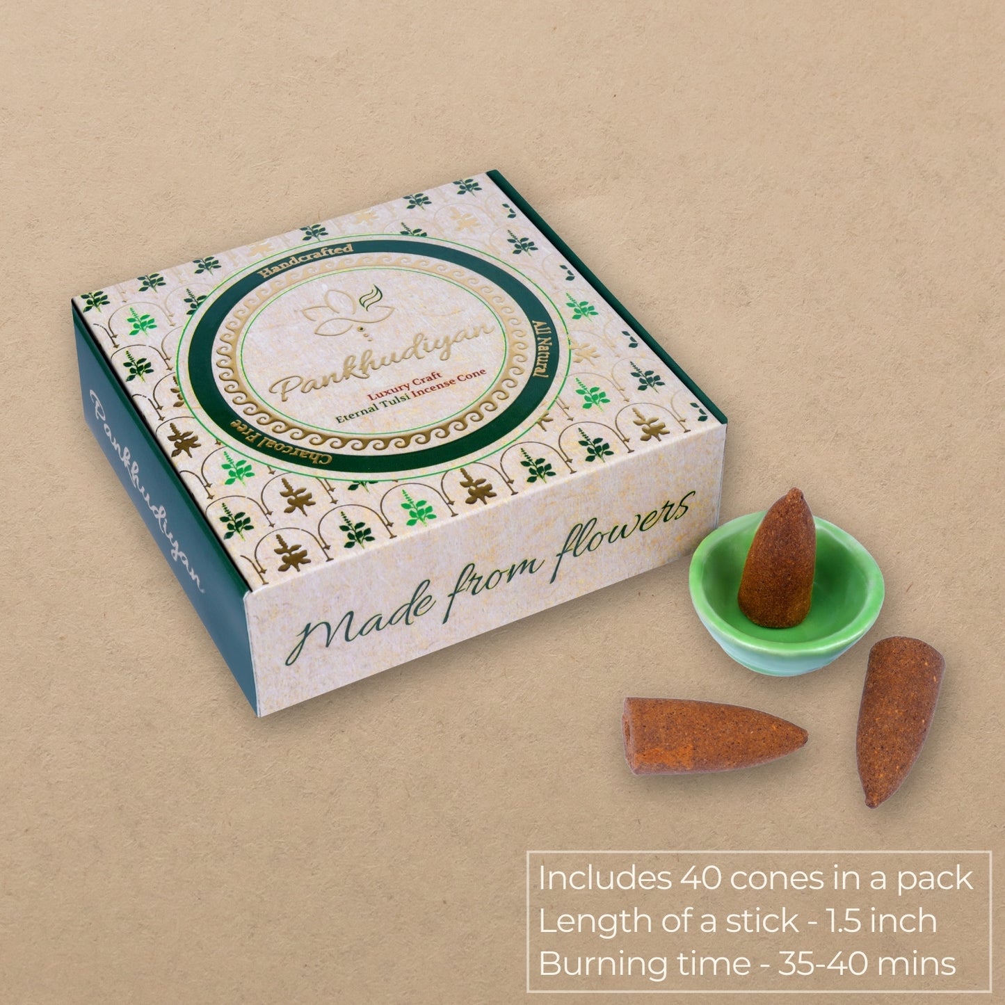 Eternal Tulsi Luxury Incense Cones