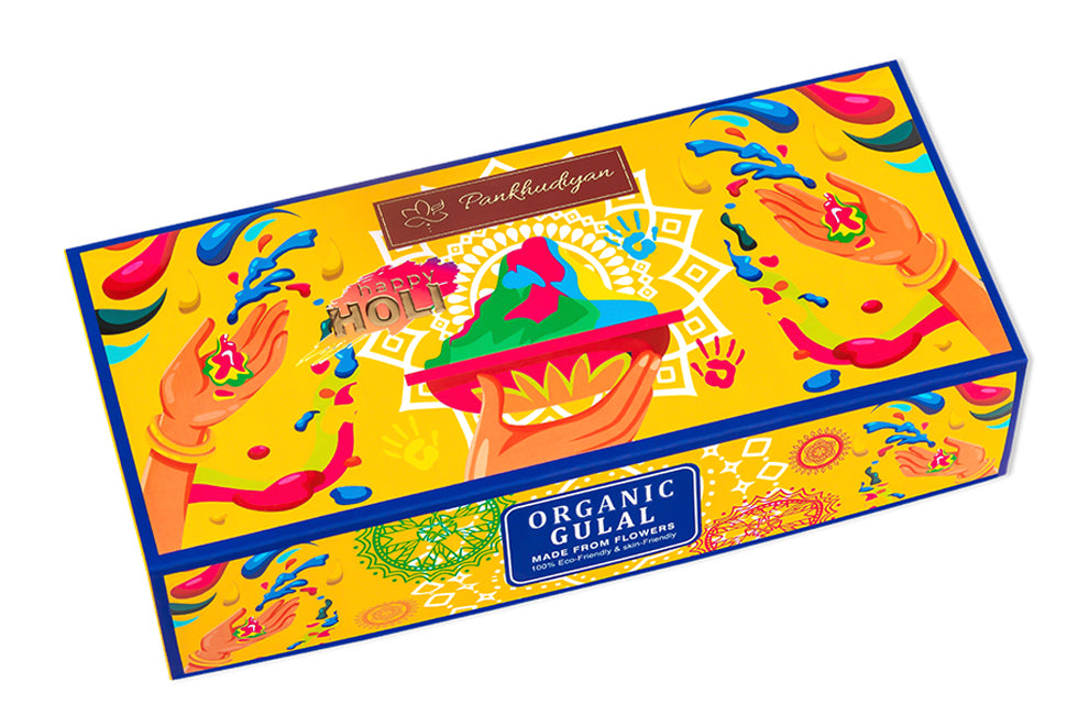 Eco-Conscious Organic Holi Celebration Set – Skin-friendly Gulal with Chandan & Mukhwas